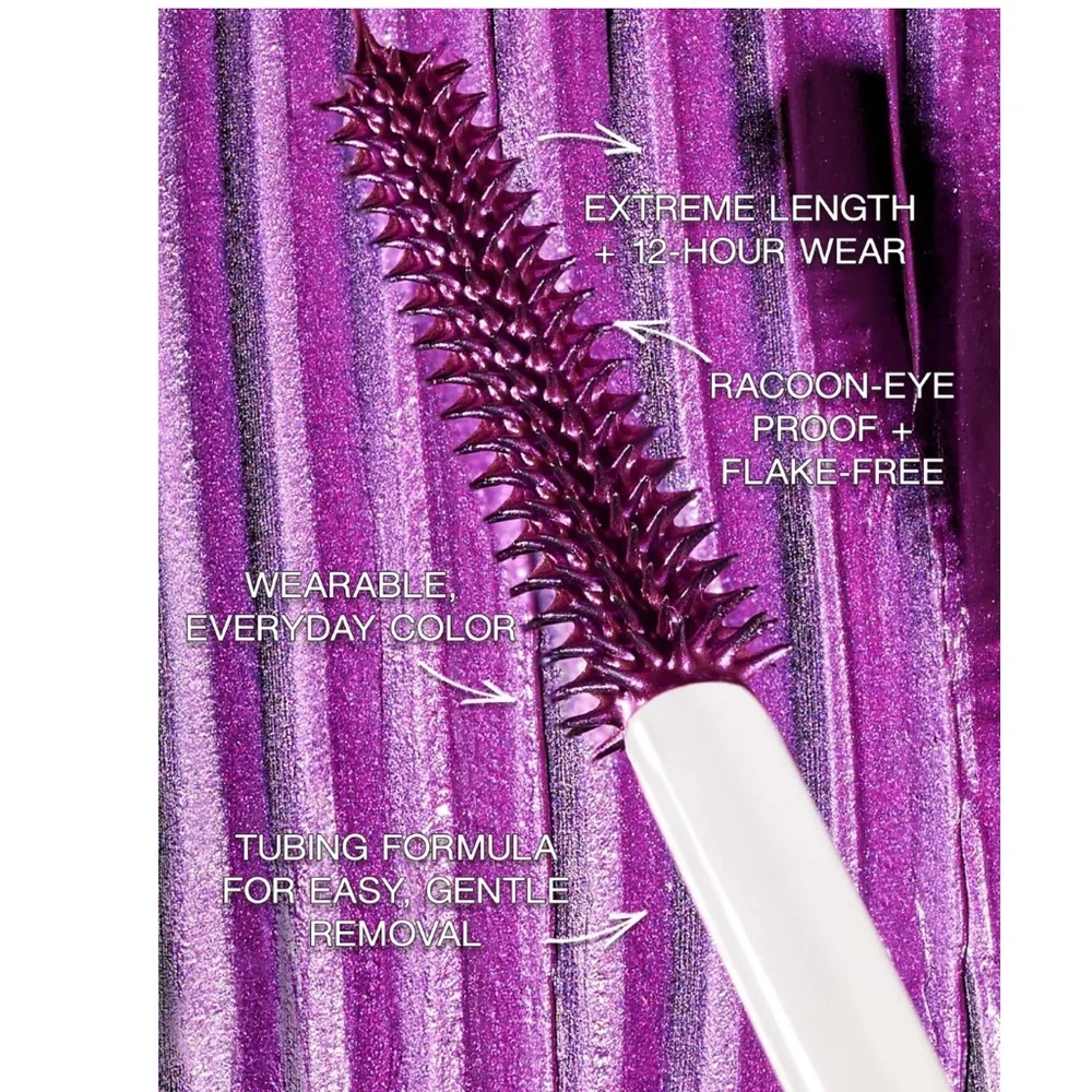 Half Magic Eyelectric Lengthening Tubing Mascara in Violet Acts Purple BNIB